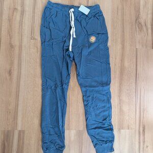 NWT Eubi Lounge Jogger Pants (LJP) Light Blue with Burger Patch XXL